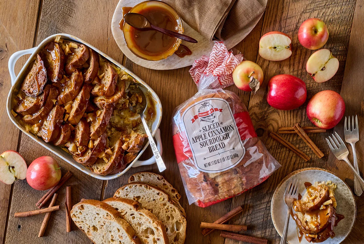 Sliced Apple Cinnamon Sourdough Bread 17.63 Oz Fall Seasonal Artisan Loaf