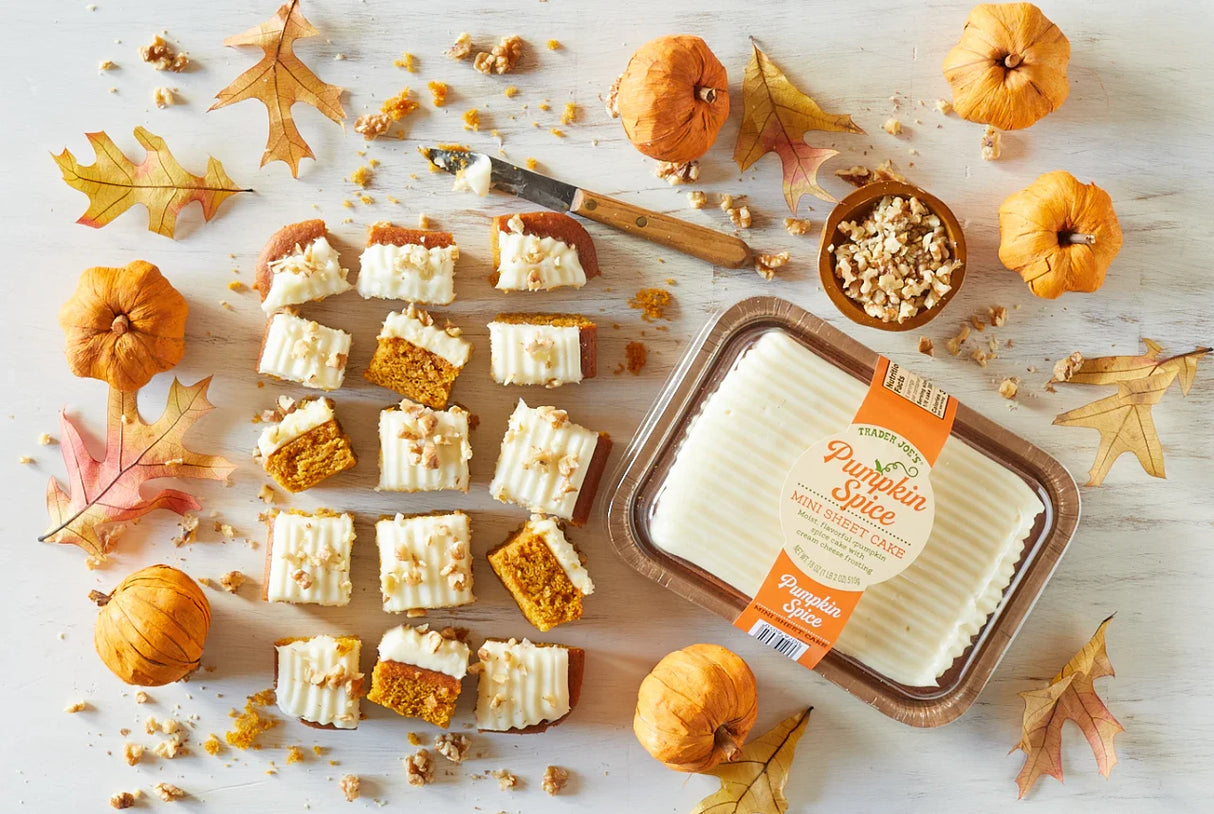 Pumpkin Spice Mini Sheet Cake 18 Oz Autumn Spiced Dessert Cake