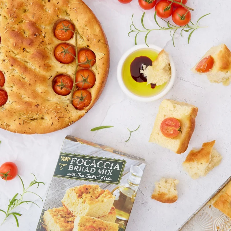 Focaccia Bread Mix with Sea Salt & Herbs – Easy Homemade Italian Bread, Soft & Fluffy Texture 12.3 Oz