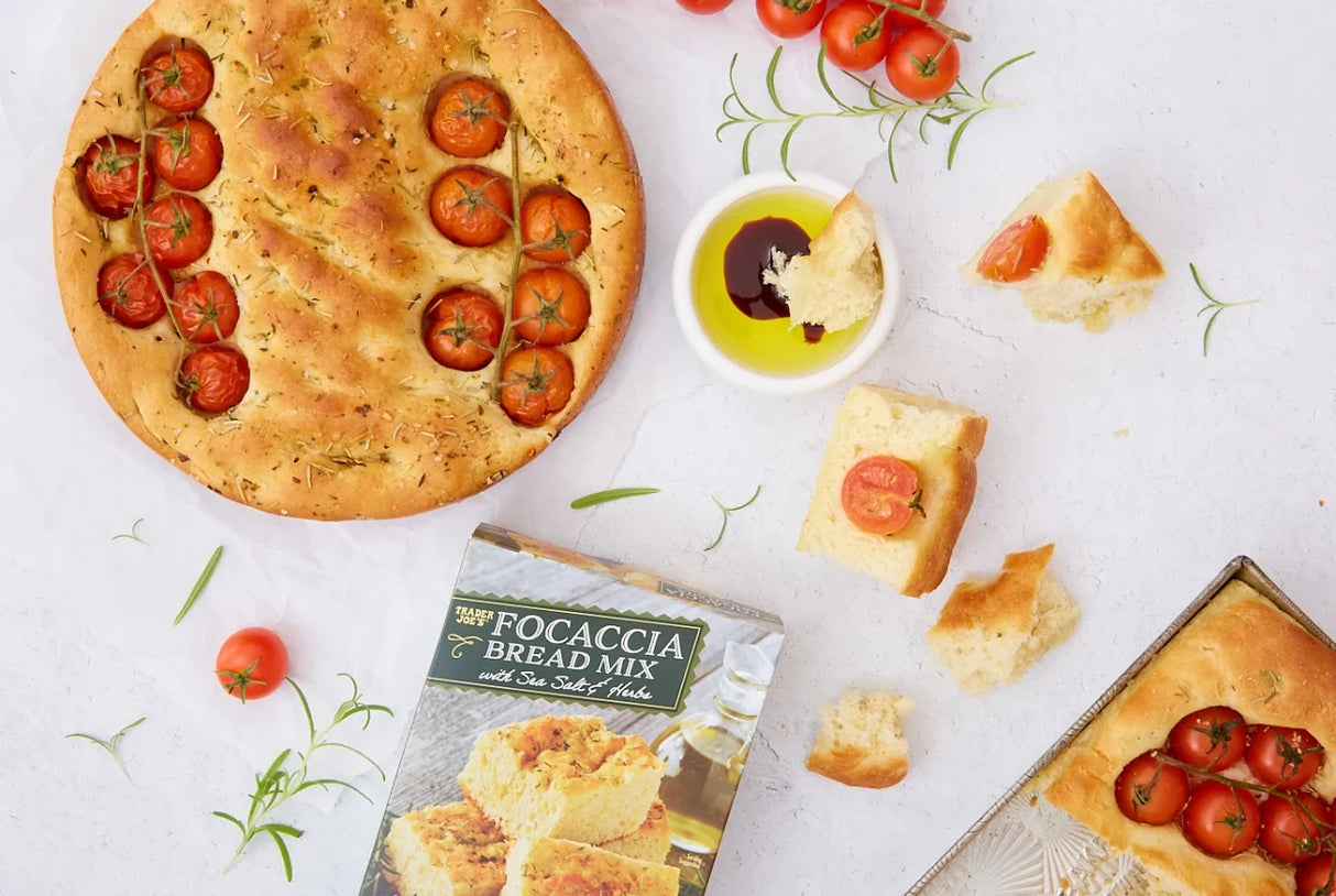 Focaccia Bread Mix with Sea Salt & Herbs – Easy Homemade Italian Bread, Soft & Fluffy Texture 12.3 Oz