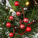 Pre-Lit Frosted Pine Berry Wreath with Warm White LED Lights, 30 Inch