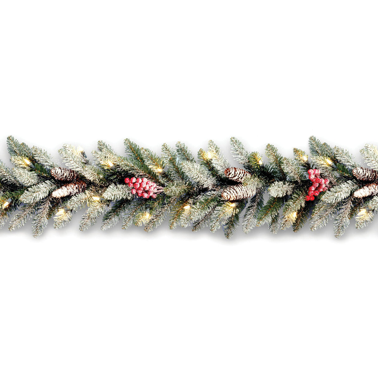 Pre-Lit Dunhill Fir Garland with Clear Lights, 9 Foot