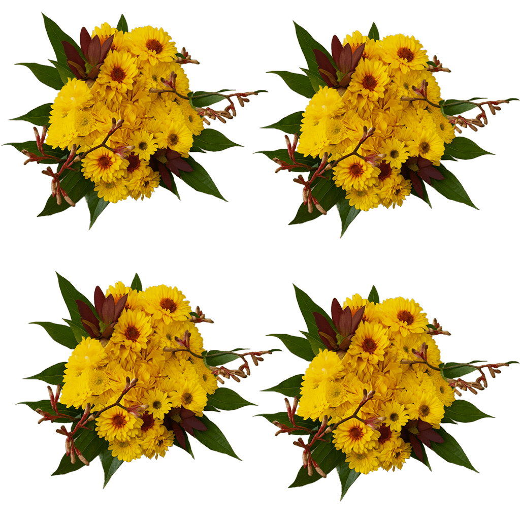 Yellow Fall Flower Bouquet Fresh Mixed Arrangement