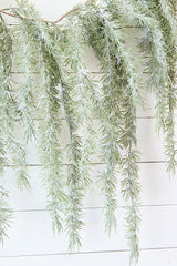 6' Pine Weeping Garland with Frost