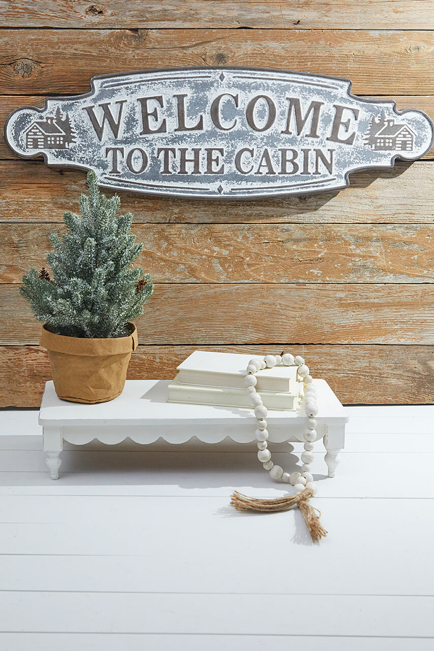36” Metal Welcome To The Cabin Wall Sign
