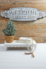 36” Metal Welcome To The Cabin Wall Sign