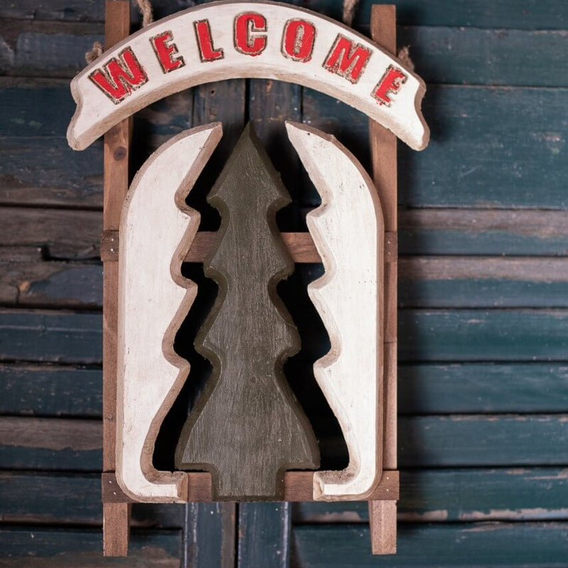 Sled with Embedded Tree Décor
