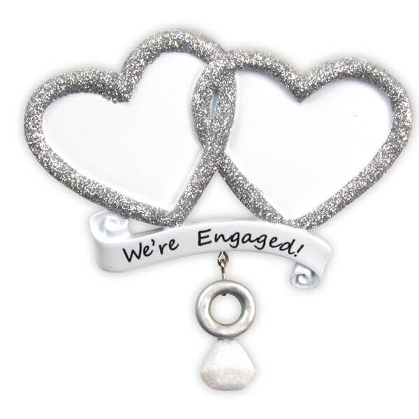 4 Inch We’re Engaged Customizable Ornament