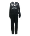 Women's Fleece NYC Matching Tracksuit Fleece Fabric - Rose, Black, Teal, Burgundy, Purple, Light Grey, Dark Grey, Fucshia, Two Piece, Cold Weather, S-XL (1 Set)