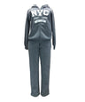 Women's Fleece NYC Matching Tracksuit Fleece Fabric - Rose, Black, Teal, Burgundy, Purple, Light Grey, Dark Grey, Fucshia, Two Piece, Cold Weather, S-XL (1 Set)