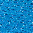 Nylon Spandex Swimsuit Fabric Whale Migration 4-Way Stretch Turquoise Blue