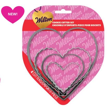 Wilton Nesting Heart-Shaped Cookie Cutters, 4-Piece Set ruffled