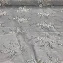 Floral Mesh Lace Fabric - Sequin Embroidery, Royal Blue, 52" Width