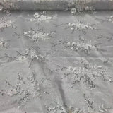 Floral Mesh Lace Fabric - Sequin Embroidery, Royal Blue, 52" Width