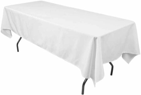 Polyester Rectangular Tablecloth 60x144 Inch – Durable Reusable Table Linen for Weddings, Parties, Banquets & Events