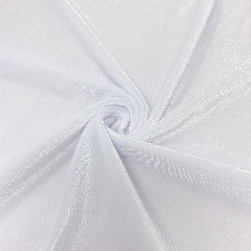 1 Yard Stretch Velvet Fabric Soft Silky 4 Way Stretch for Apparel Costumes 58/60 Inch Width