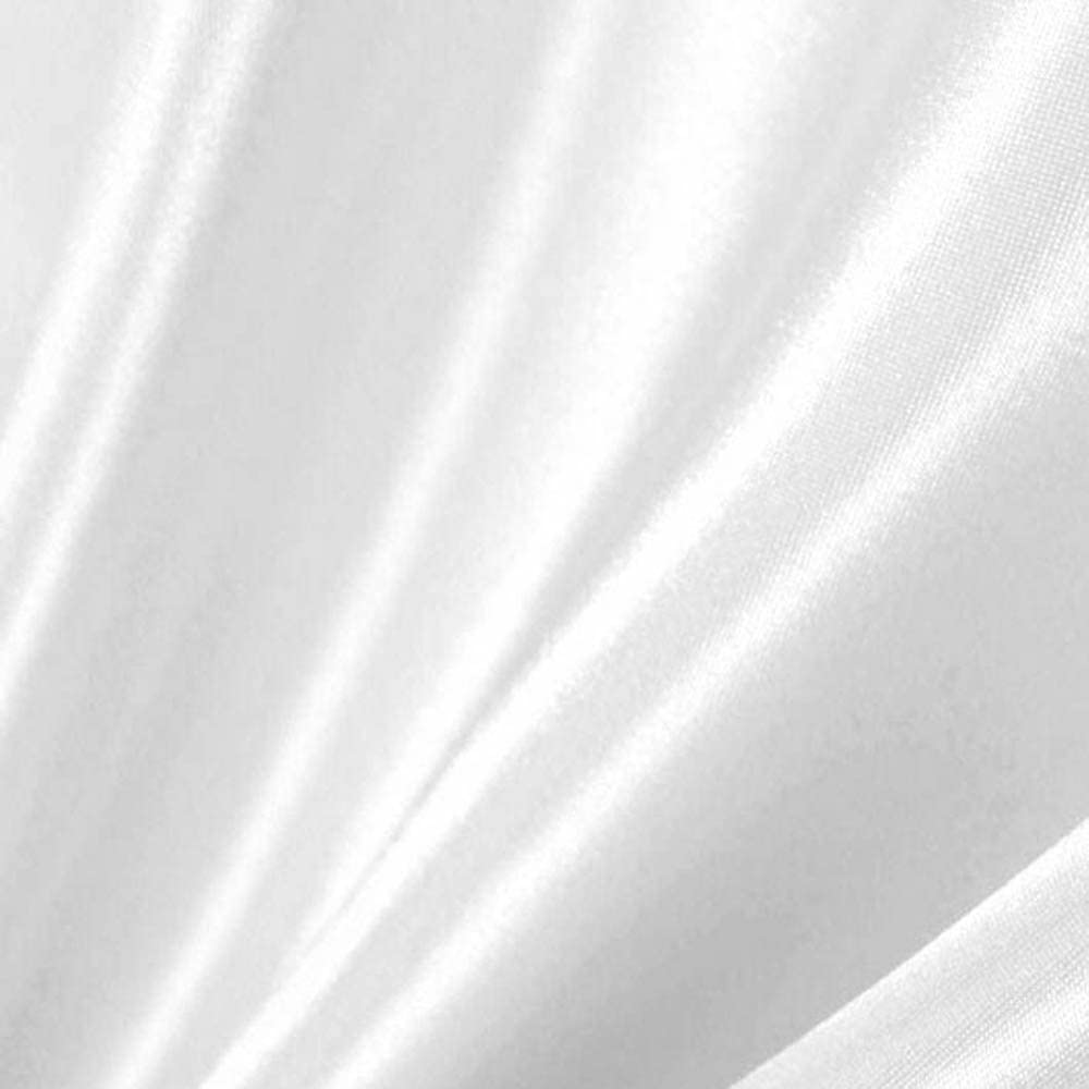 White Bridal Satin Fabric - White, 60" Width