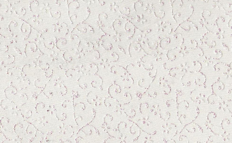 1 Yard Crystal Organza with Floral Glitter Fabric 58/60 Inches Wide