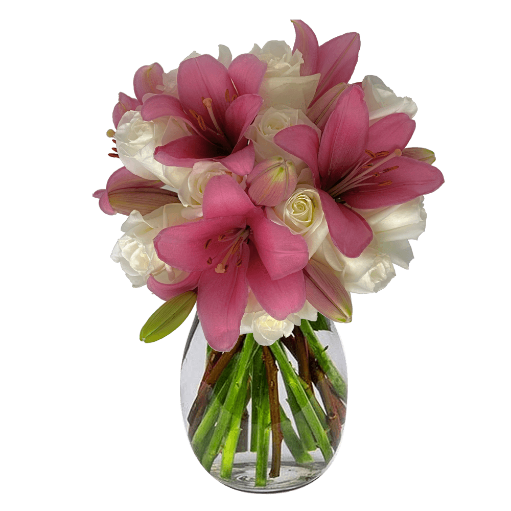 Luxury Rose & Lily Fresh Flower Bouquet for Gifts & Events