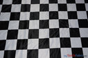 White Black 5.5 Inch Checkered Racing Polyester Fabric - White Black Large Checkered Print, 58/60" Width (1 Yard)