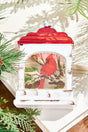 5" Glass Cardinal Scene Lantern Ornament
