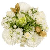 Golden Christmas Flower Bouquet Fresh Mixed Arrangement