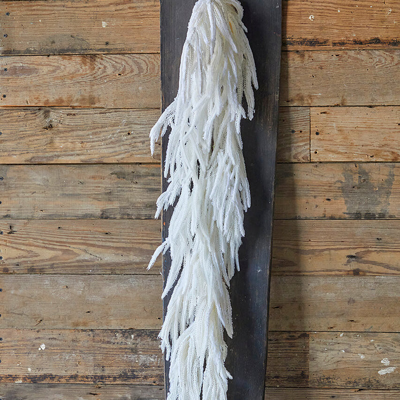 Real Touch Flocked White Norfolk Garland 48 Inch Snowy Christmas Decor