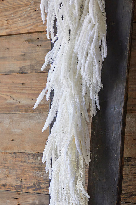 48” Real Touch Flocked White Norfolk Garland
