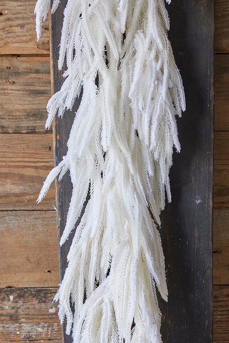 48” Real Touch Flocked White Norfolk Garland