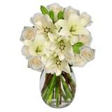 Elegant Fresh Rose & Lily Bouquet Classic Floral Gift