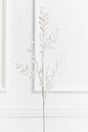 30" White Glitter Eucalyptus Spray