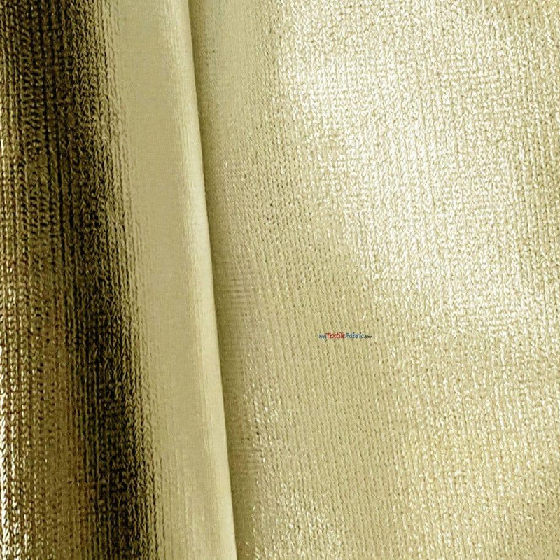 Tricot Lame Polyester Fabric - Gold White Tricot, Silver White Tricot, 40" Wide (1 Yard)
