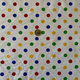 1 Yard Small Polka Dot Poly Cotton Fabric Multi Color for Apparel Crafts 60 Inch Width