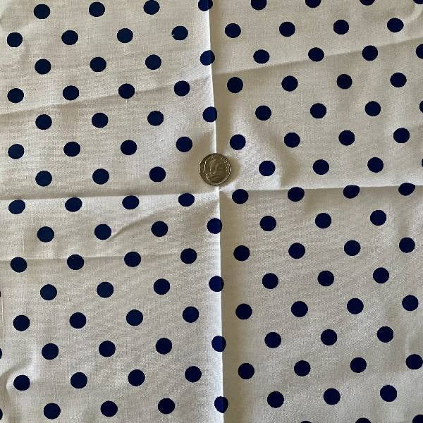 Small Polka Dot Poly Cotton Fabric - Multi-Color Polka Dots, 60" Width