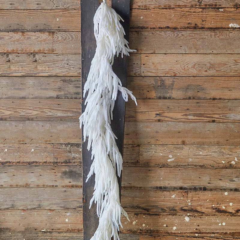 120” Real Touch Flocked White Norfolk Pine Garland