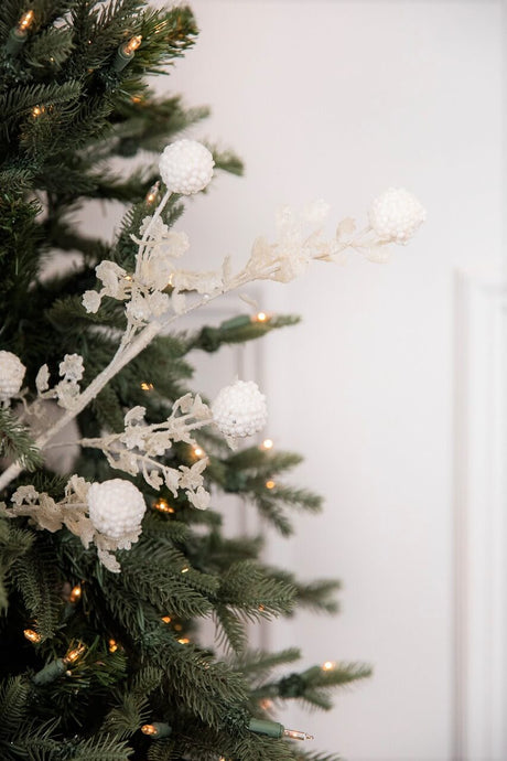 25” Glitter Sequin Sweetgum Ball Leaf Spray