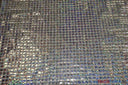Hologram Quad Sequins Polyester Fabric - Holographic Square Sequins, 40" Width, 7 Colors (1 Yard)