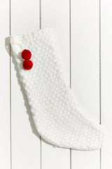 20" Stocking With Pom Poms