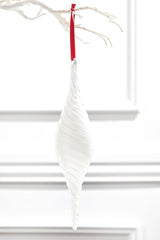 10.25" Milky Way Swirl Glass Finial Drop Ornament