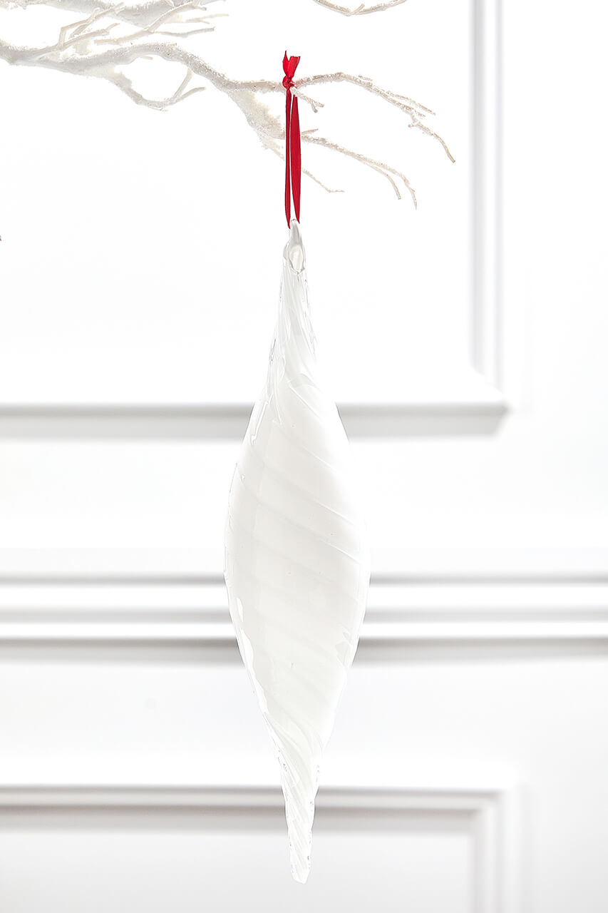 12.5" Milky Way Swirl Glass Finial Drop Ornament