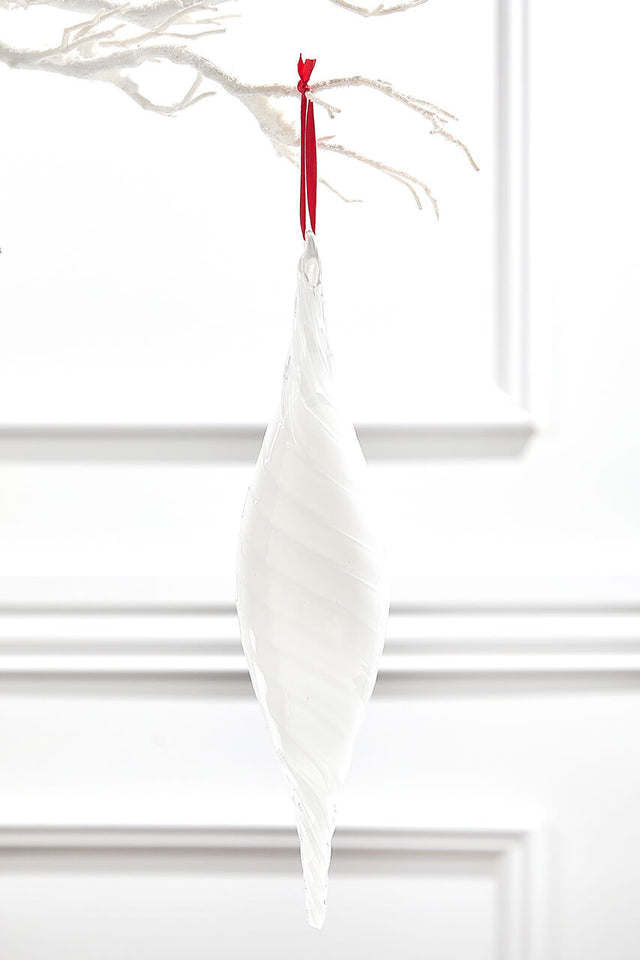 12.5" Milky Way Swirl Glass Finial Drop Ornament