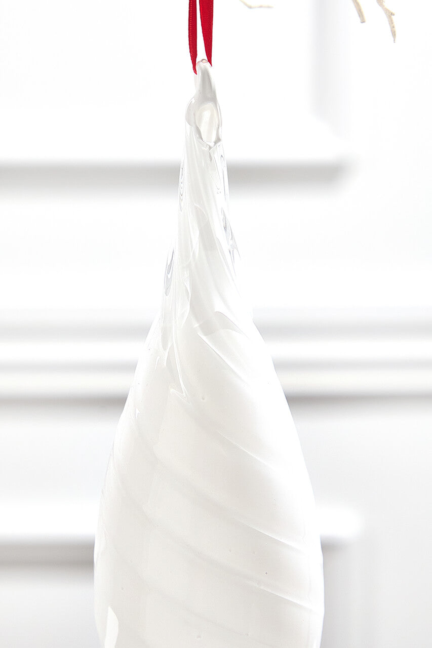 12.5" Milky Way Swirl Glass Finial Drop Ornament