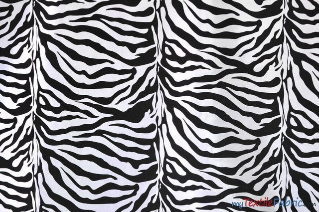 Zebra Flocking Taffeta Polyester Fabric - Zebra Flocking Pattern, 58/60" Width (1 Yard)