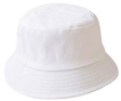 Bucket Hats Cotton Fabric - White, 56-58CM Head Size (1 Piece)