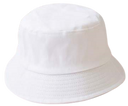 Bucket Hats Cotton Fabric - White, 56-58CM Head Size (1 Piece)