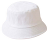 Bucket Hats Cotton Fabric - White, 56-58CM Head Size (1 Piece)