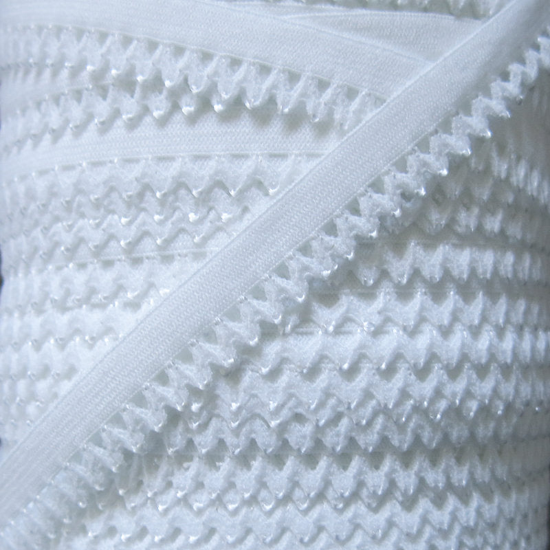 White 1/2" Picot Decorative Elastic Trim