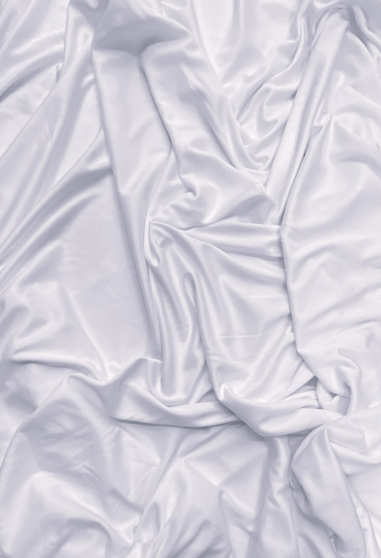 Stretch Lining Polyester Fabric - White, Matte Soft, 60" Width (1 Yard)