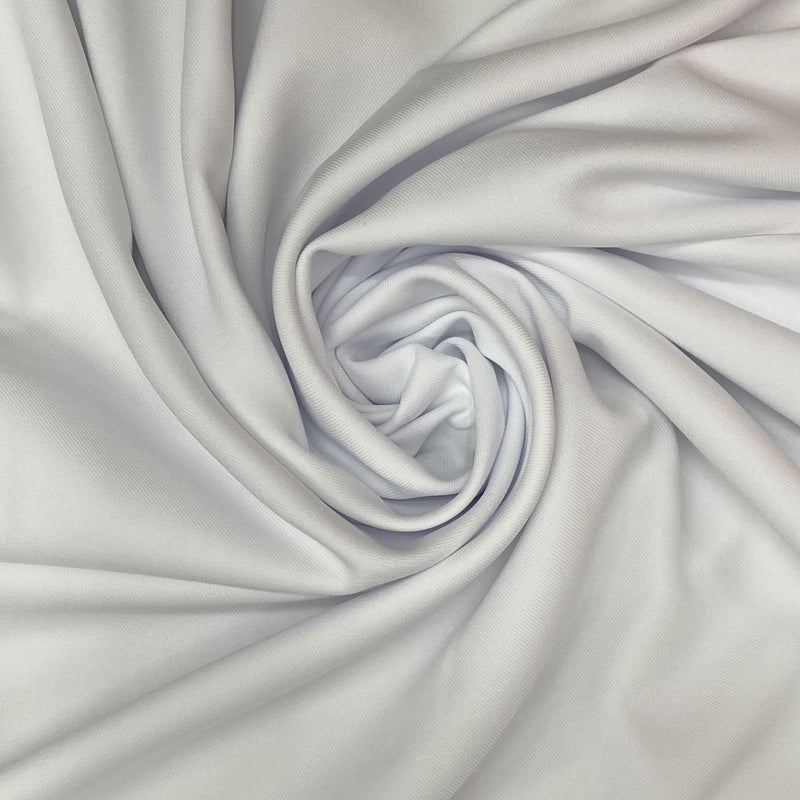 Gabardine Polyester Gabardine Fabric - White, 59/60" Width (1 Yard)