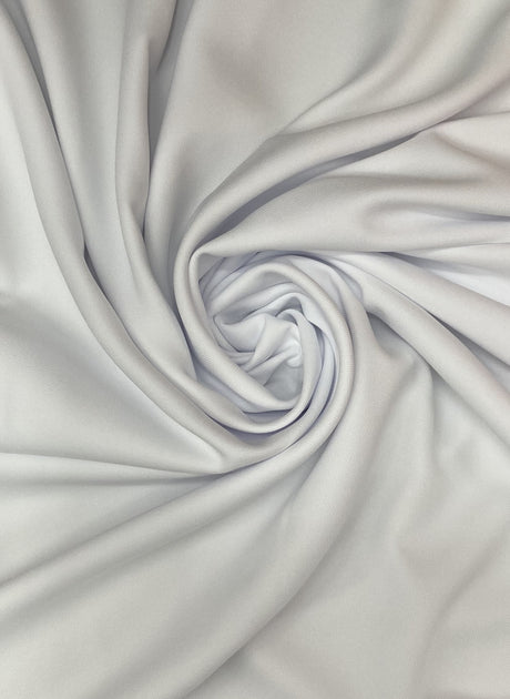 Gabardine Polyester Gabardine Fabric - White, 59/60" Width (1 Yard)